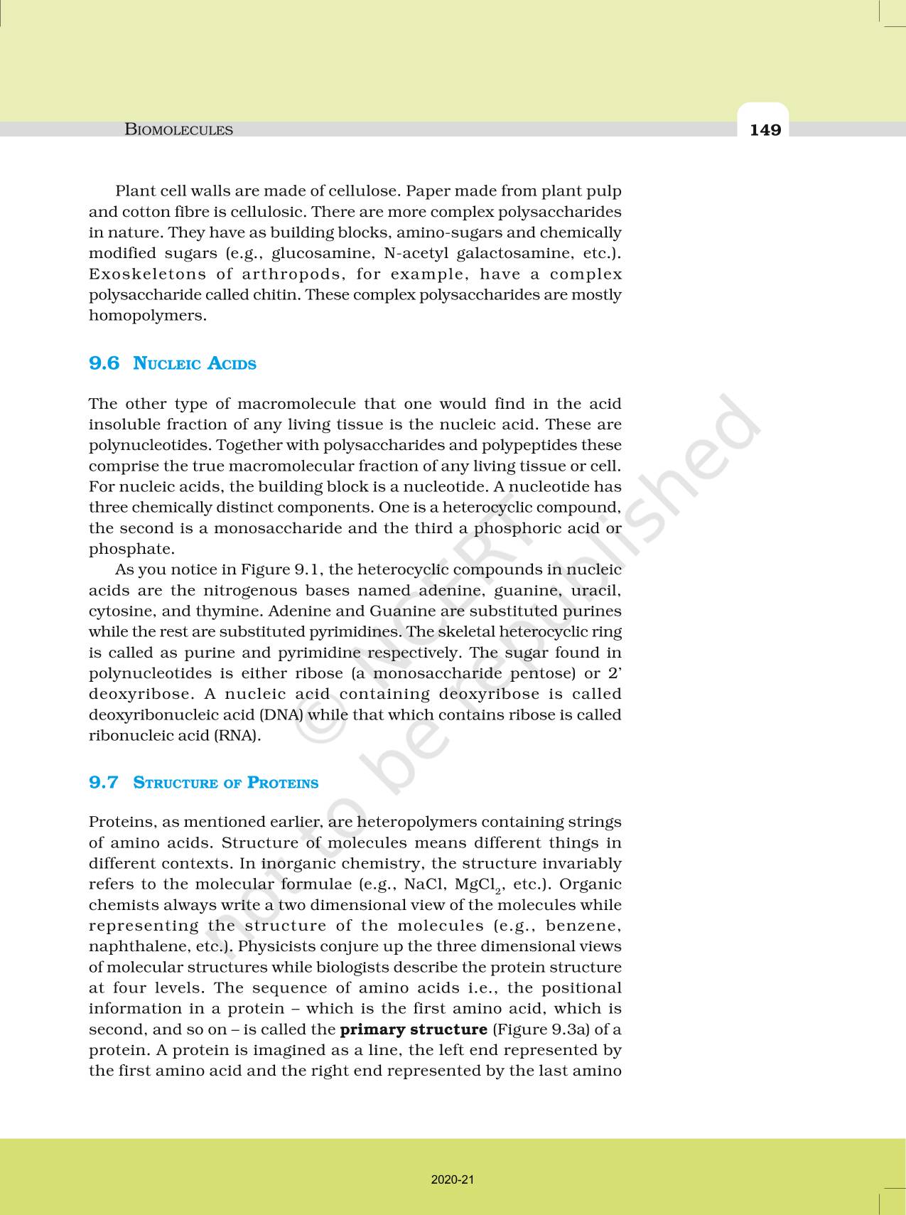 Biomolecules Ncert Book Of Class 11 Biology